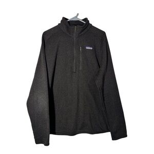 Patagonia Men’s Better Sweater 1/4 Zip Black Fleece Jacket Size Large
